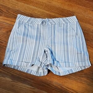 SO by Kohls Gray & White Striped Beach Shorts Juniors size 5